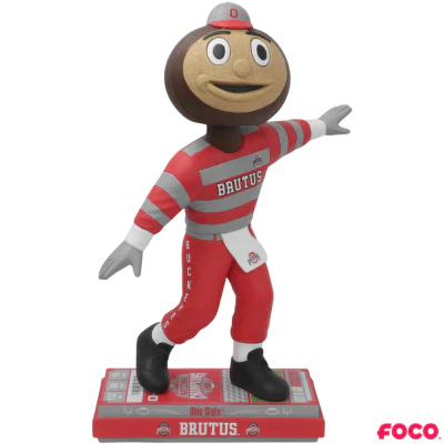 18 Inch Brutus Buckeye Ohio State Buckeyes 2024 Football National Champions Mascot Bobblehead (Presale) - Image 2