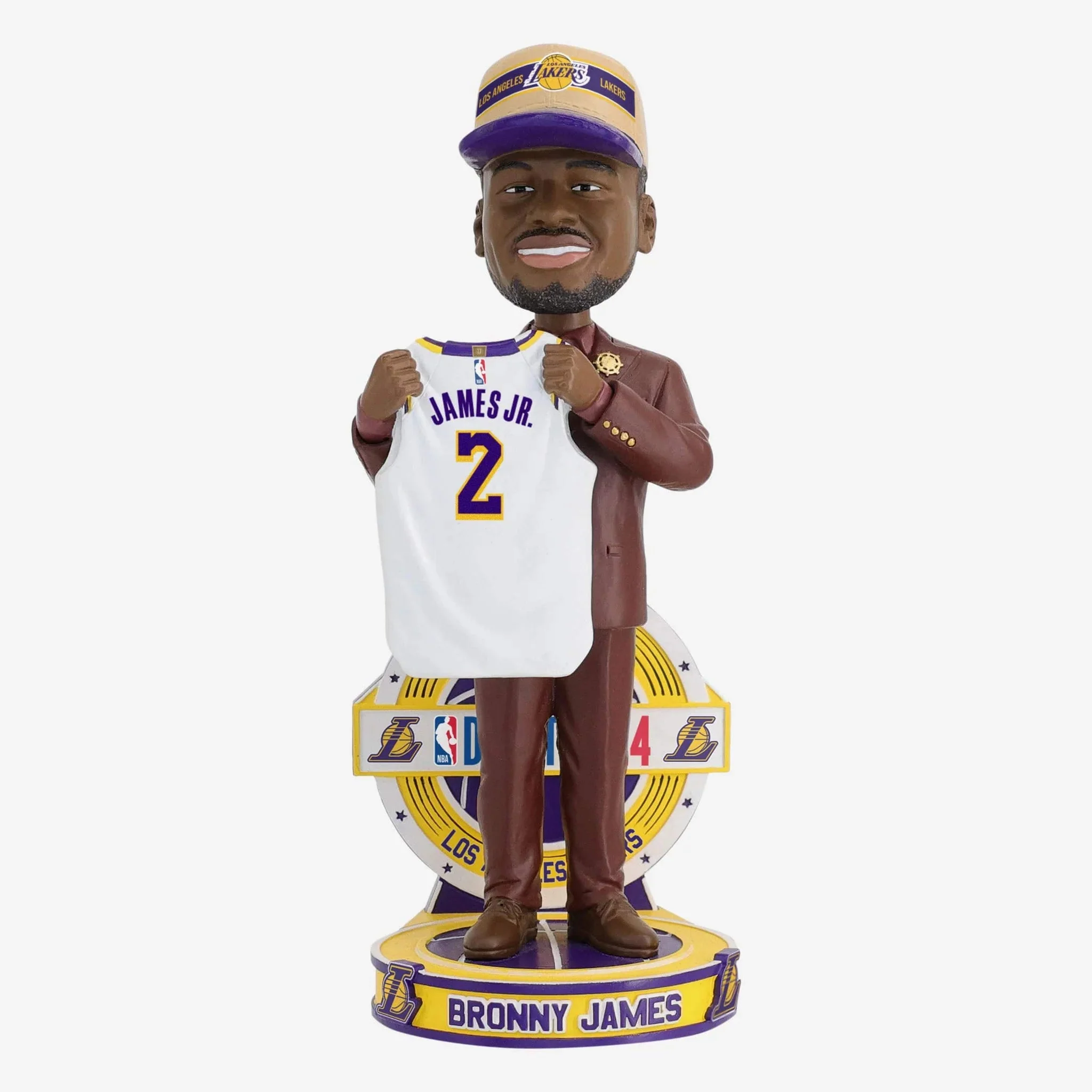 Bronny James Los Angeles Lakers 2024 NBA Draft Pick Bobblehead