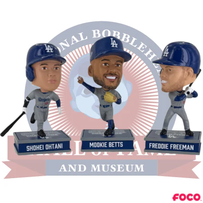 Los Angeles Dodgers 2025 World Series Champions 3 Pack Mini Bighead Bobbleheads