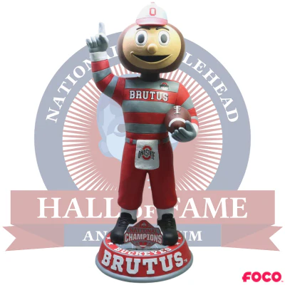 3 Foot Brutus Buckeye Ohio State Buckeyes 2024 Football National Champions Mascot Bobblehead