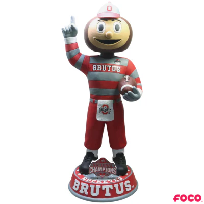 3 Foot Brutus Buckeye Ohio State Buckeyes 2024 Football National Champions Mascot Bobblehead - Image 2