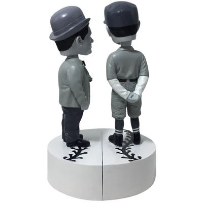 Abbott and Costello "Who's on First?" Talking Black and White Bobblehead Set - Image 2