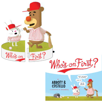 Abbott & Costello “Who’s On First?” Book Character Talking Bobbleheads - Image 2