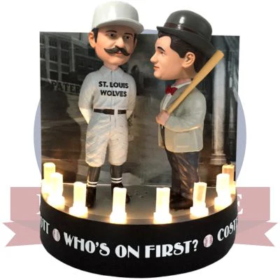 Abbott and Costello "Who's on First?" on Stage Light Up Talking Dual Bobblehead (Presale)