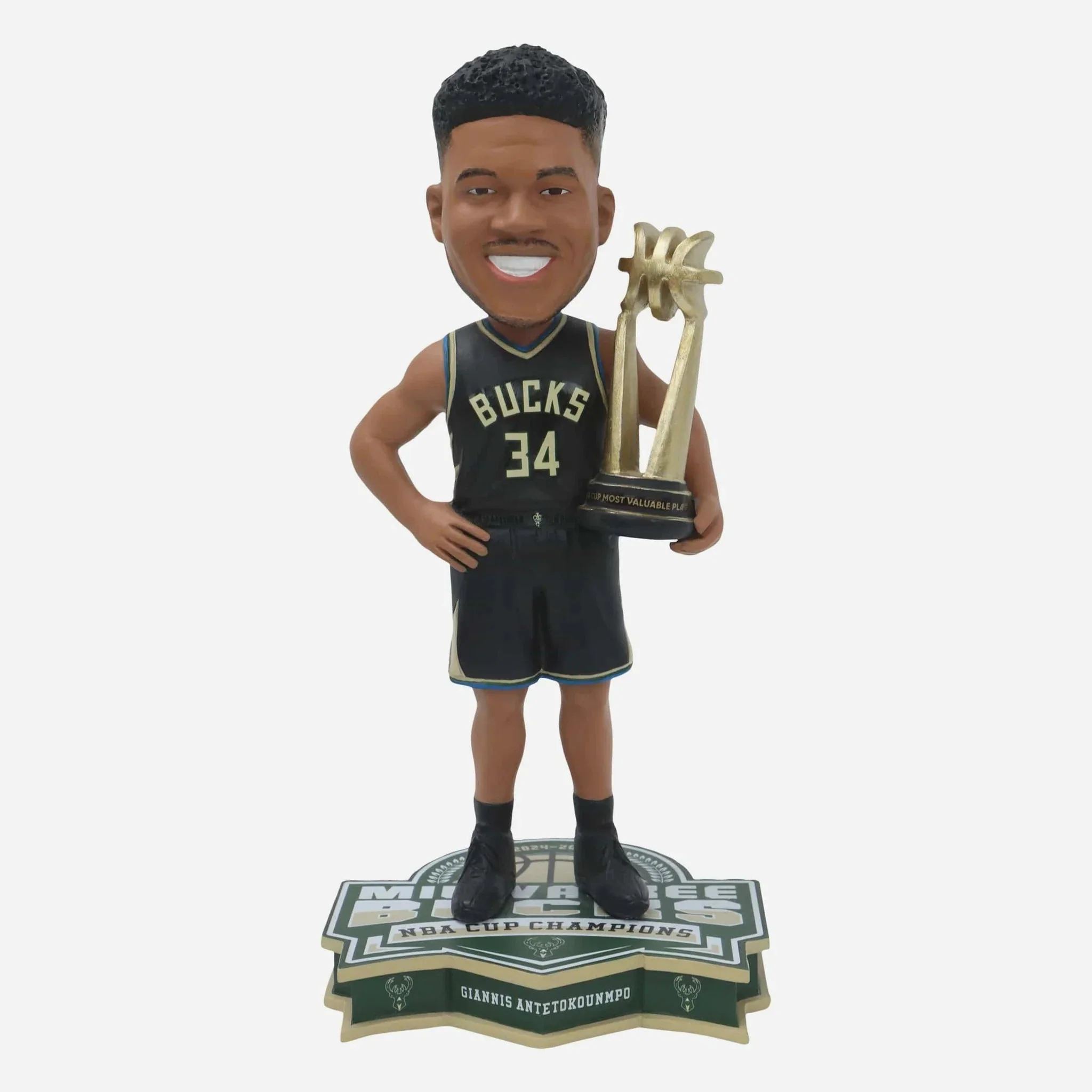 Giannis Antetokounmpo Milwaukee Bucks 2025 NBA Cup Champions MVP Bobblehead NBA