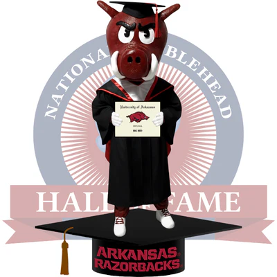 Big Red Arkansas Razorbacks Mascot Graduation Bobblehead (Presale)