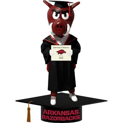 Big Red Arkansas Razorbacks Mascot Graduation Bobblehead (Presale) - Image 2
