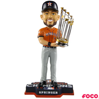 Houston Astros 2017 World Series Champions Orange Jersey Bobbleheads - Image 3