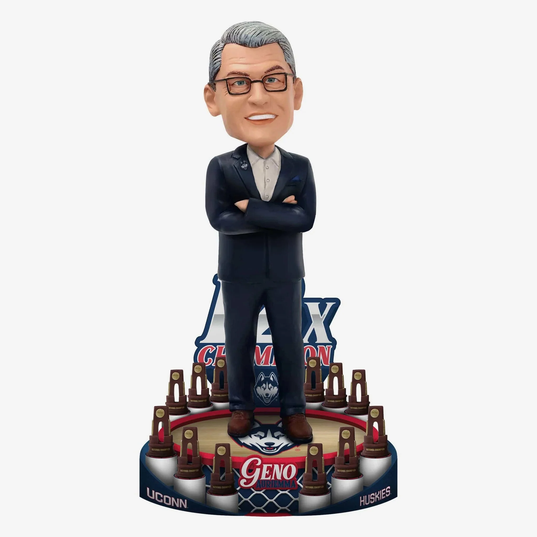 Geno Auriemma UConn Huskies 12X Champion NCAA Bobblehead