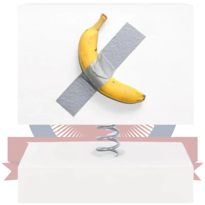 Banana Duct-Taped to a Wall Bobble