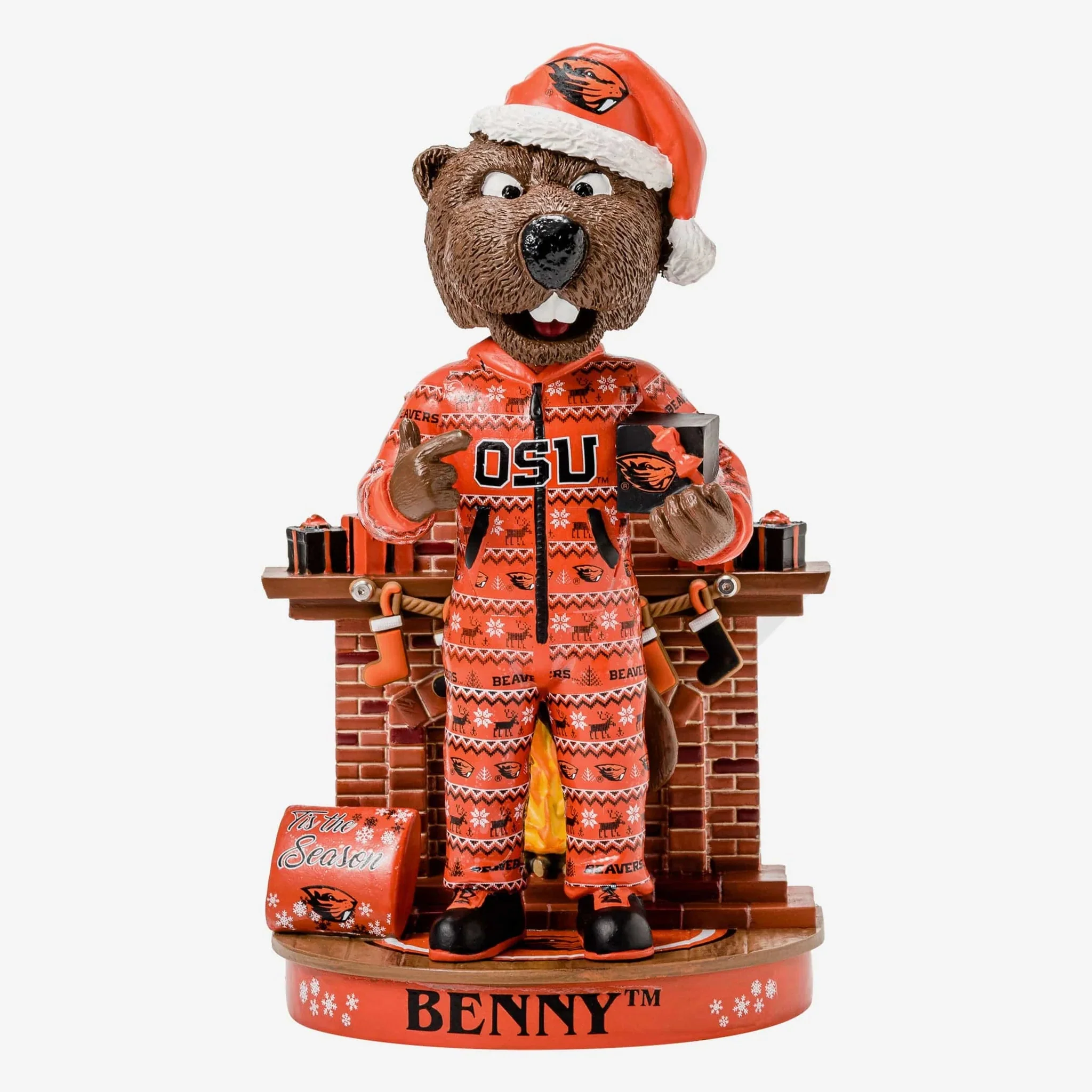Benny Beaver Oregon State Beavers Holiday Mascot NCAA College Bobblehead