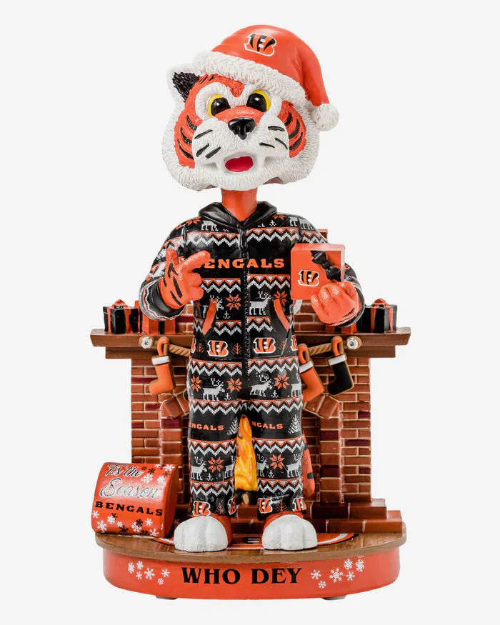 Who Dey Cincinnati Bengals Holiday Mascot Bobblehead