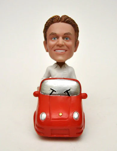 Porsche Car Bobblehead in Red