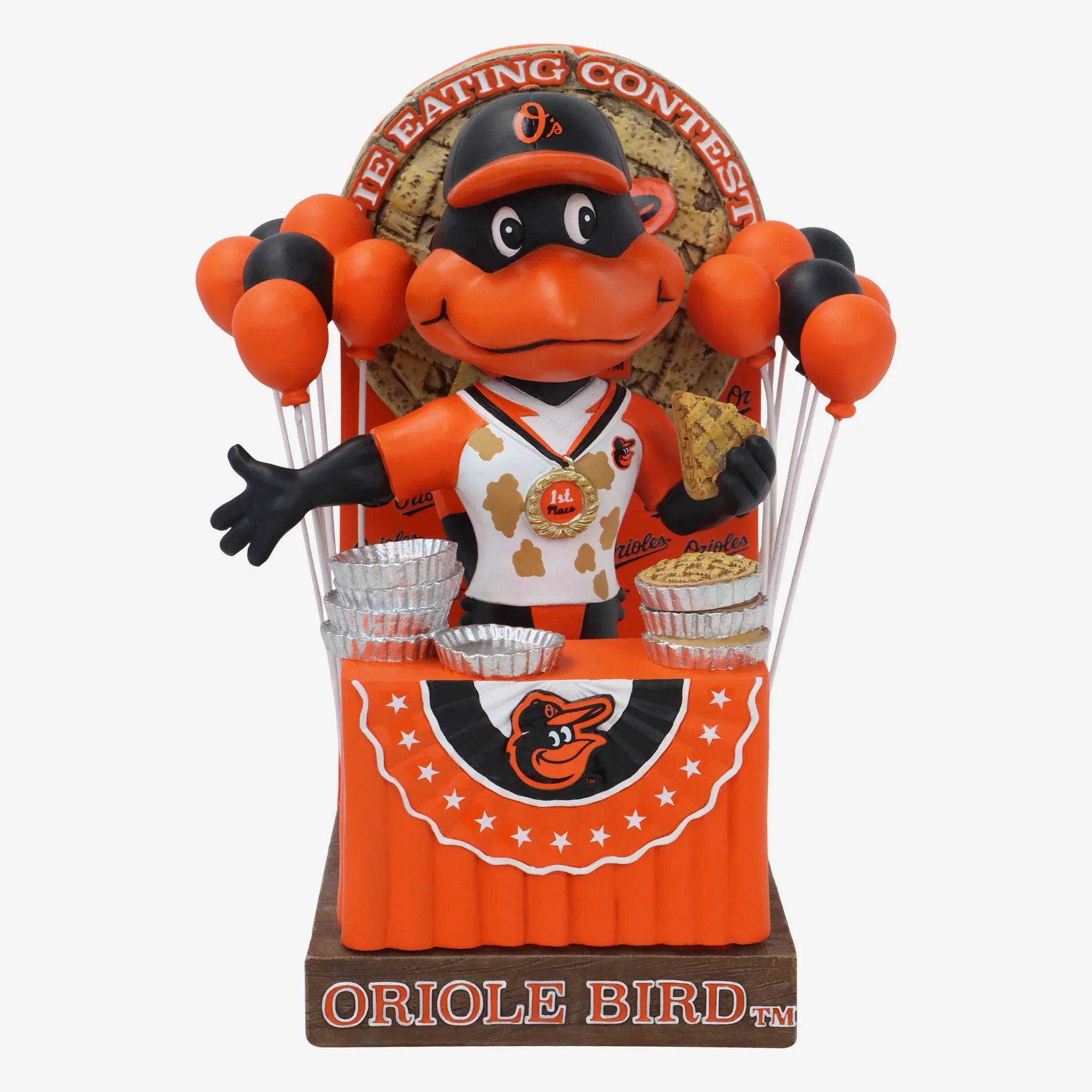 The Oriole Bird Baltimore Orioles Pie Eating Contest MLB Bobblehead