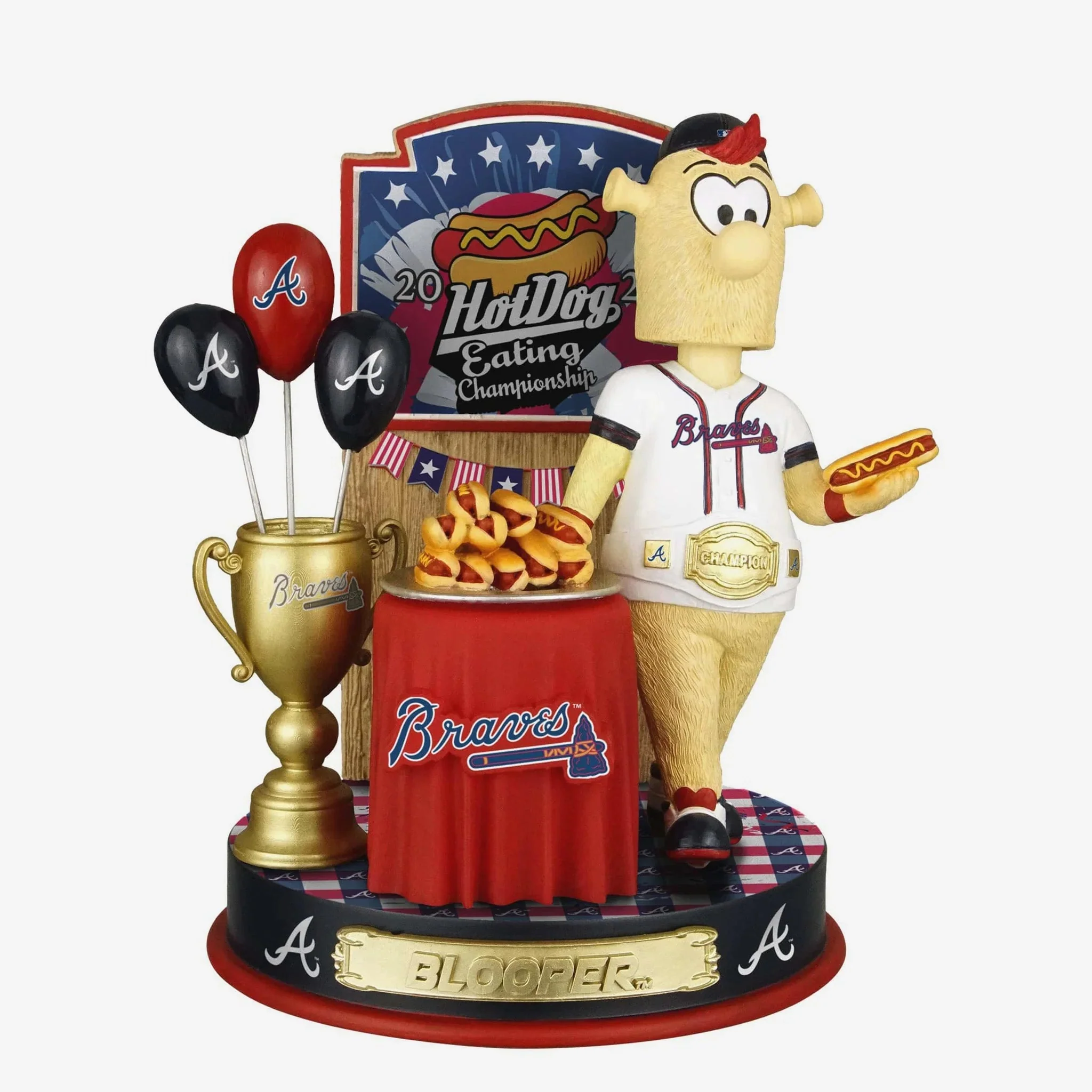 Blooper Atlanta Braves Hot Dog Eating Contest MLB Bobblehead