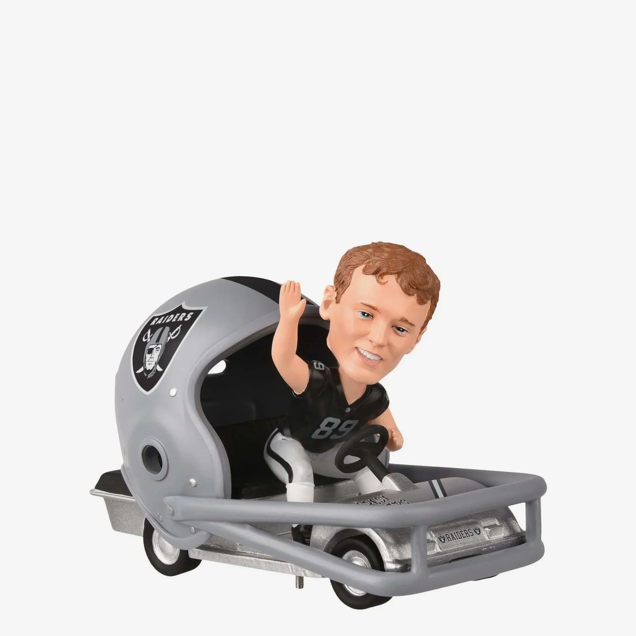 Brock Bowers Las Vegas Raiders Helmet Cart NFL Football Bobblehead