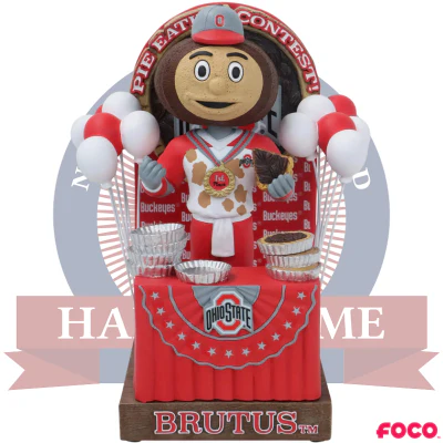 Brutus Buckeye Ohio State Buckeyes Mascot Pie Eating Contest Bobblehead