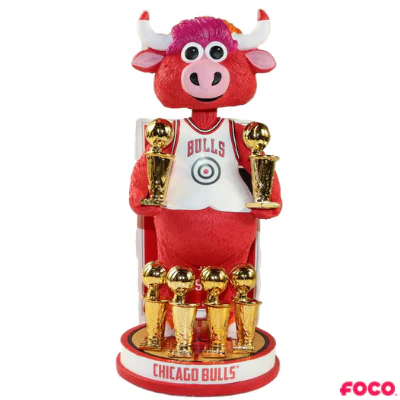 Benny the Bull Chicago Bulls Mascot 6-Time NBA Champions Bobblehead - Image 2
