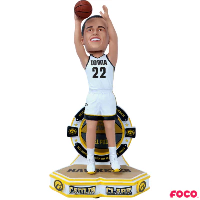 Caitlin Clark Iowa Hawkeyes All-Time Leading Scorer in History College Stats Bobblehead - Image 2