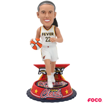 Caitlin Clark Indiana Fever 2024 Rookie of the Year White Jersey Bobblehead - Image 2