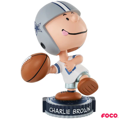 Charlie Brown Peanuts Bighead NFL Bobbleheads - Image 10
