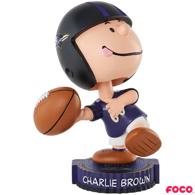 Charlie Brown Peanuts Bighead NFL Bobbleheads - Image 4