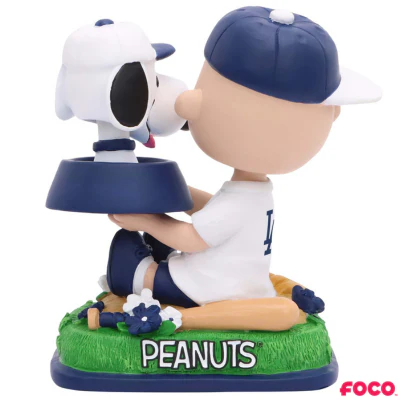 Charlie Brown & Snoopy Peanuts Dual Mini Bighead MLB Bobbleheads - Image 5