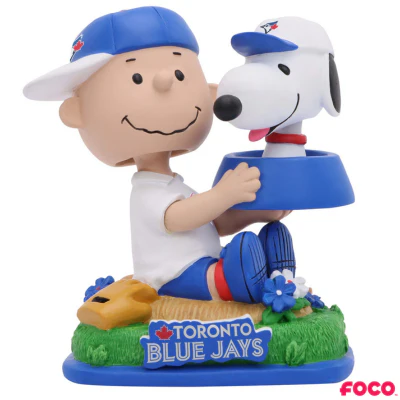 Charlie Brown & Snoopy Peanuts Dual Mini Bighead MLB Bobbleheads - Image 8