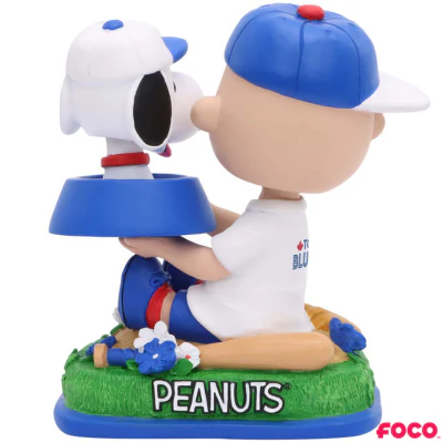 Charlie Brown & Snoopy Peanuts Dual Mini Bighead MLB Bobbleheads - Image 9