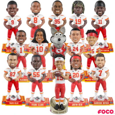 Kansas City Chiefs Super Bowl LVII 57 Champions Bobbleheads - Image 17