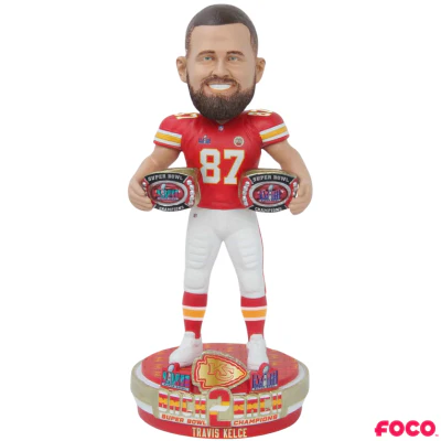 Kansas City Chiefs Super Bowl LVIII 58 Champions Bobbleheads - Image 13