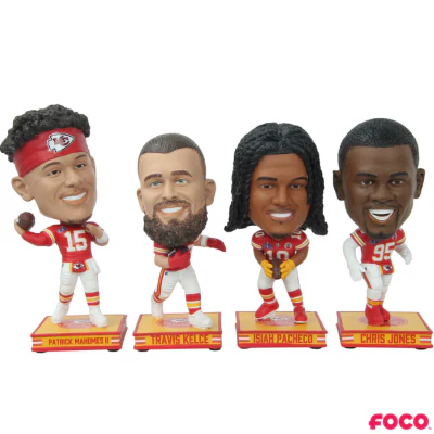 Kansas City Chiefs Super Bowl LVIII 58 Champions Bobbleheads - Image 18