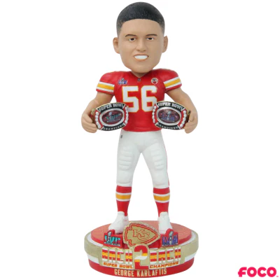 Kansas City Chiefs Super Bowl LVIII 58 Champions Bobbleheads - Image 3