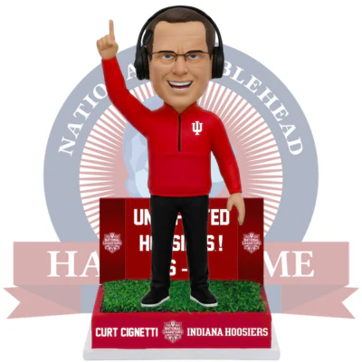 Curt Cignetti Indiana Hoosiers 2025 CFP National Champions Scoreboard Bobblehead (Presale)