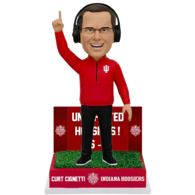Curt Cignetti Indiana Hoosiers 2025 CFP National Champions Scoreboard Bobblehead (Presale) - Image 2