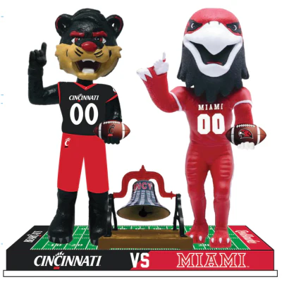 Cincinnati vs. Miami Football Rivalry Bobblehead - Image 2