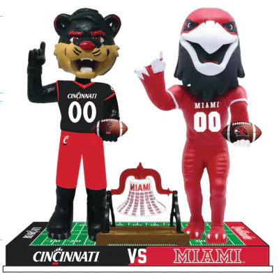 Cincinnati vs. Miami Football Rivalry Bobblehead - Image 3