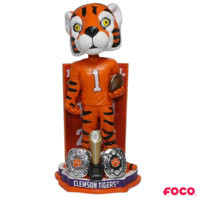 Clemson Tigers 2-Time National Champions Bobblehead - Image 2