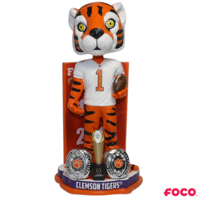 Clemson Tigers 2-Time National Champions Bobblehead - Image 3
