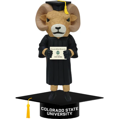 Cam the Ram Colorado State Rams Mascot Graduation Bobblehead (Presale) - Image 2
