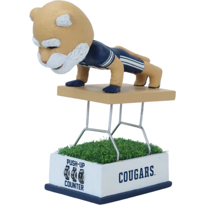 Cosmo the Cougar BYU Cougars Mascot Push-Up Counter Bobblehead - Image 3