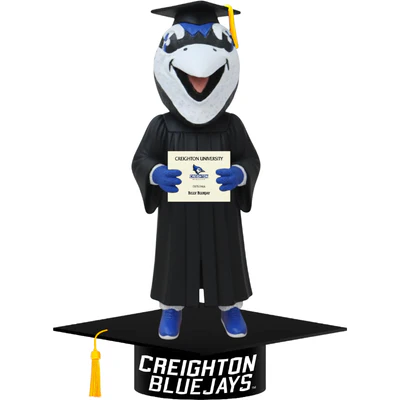 Billy Bluejay Creighton Bluejays Mascot Graduation Bobblehead (Presale) - Image 2