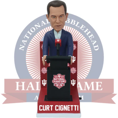 Curt Cignetti Indiana Hoosiers Coach Talking 2025 CFP National Champions Bobblehead (Presale)