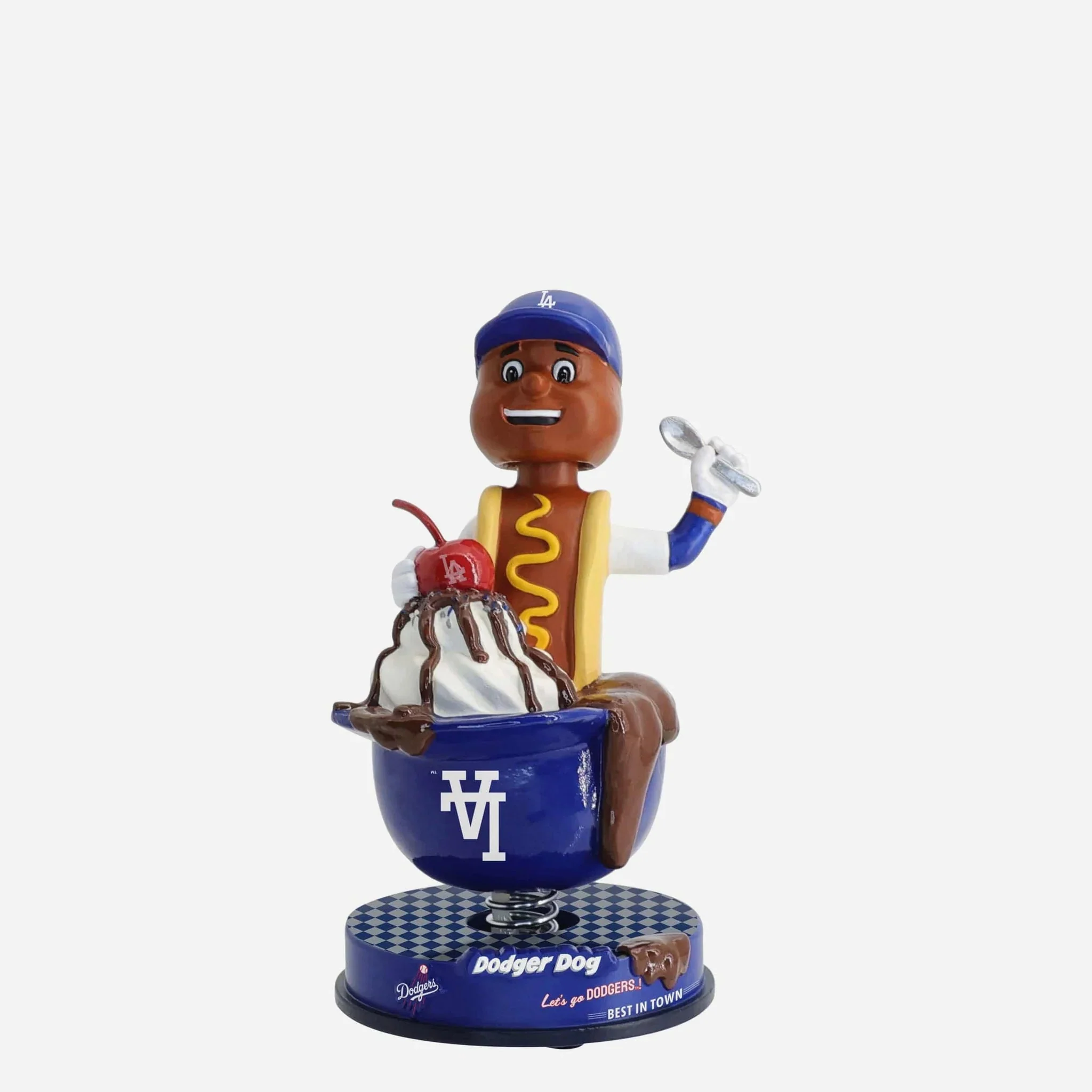 Dodger Dog Los Angeles Dodgers Ice Cream Helmet Mini MLB Bobblehead