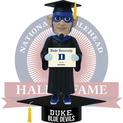 The Blue Devil Duke Blue Devils Mascot Graduation Bobblehead (Presale)