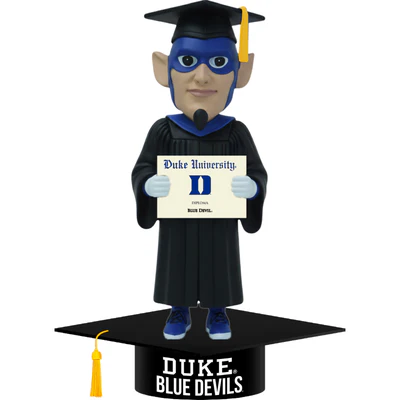 The Blue Devil Duke Blue Devils Mascot Graduation Bobblehead (Presale) - Image 2