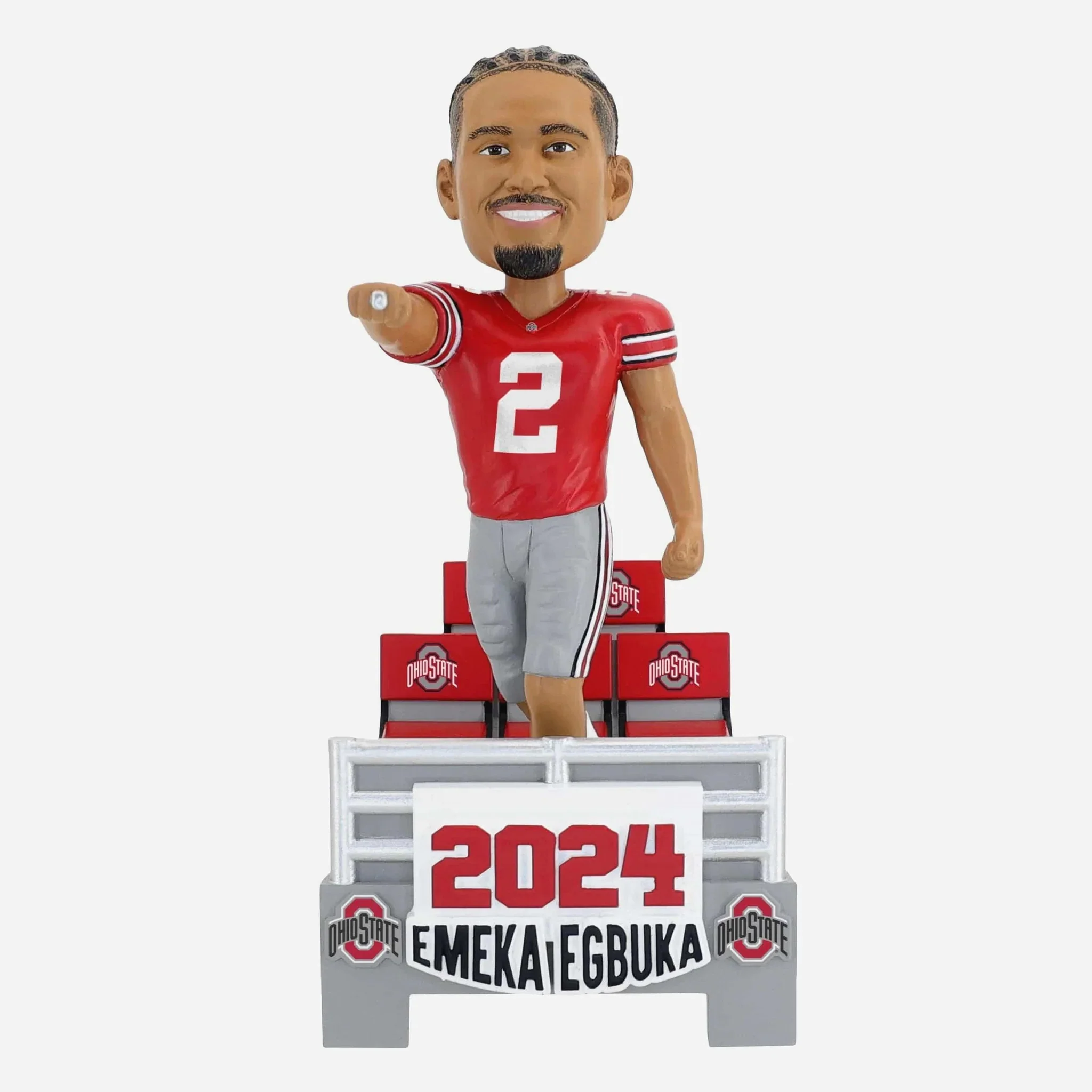 Emeka Egbuka Ohio State Buckeyes 2024 Banner NCAA College Bobblehead