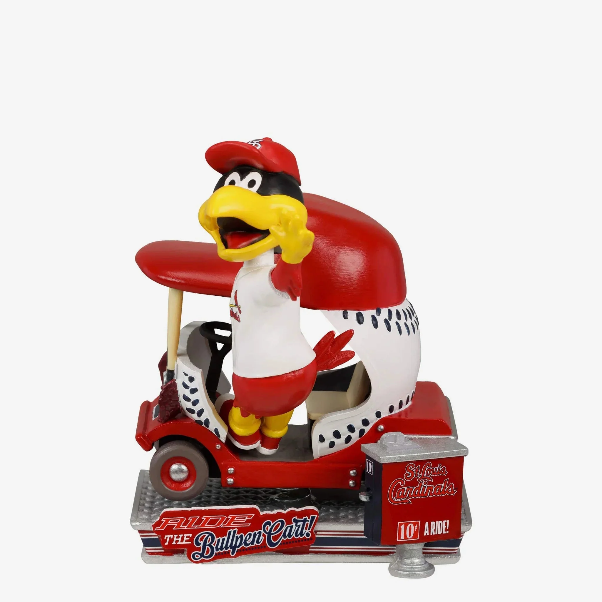 Fredbird St. Louis Cardinals Bullpen Cart MLB Bobblehead