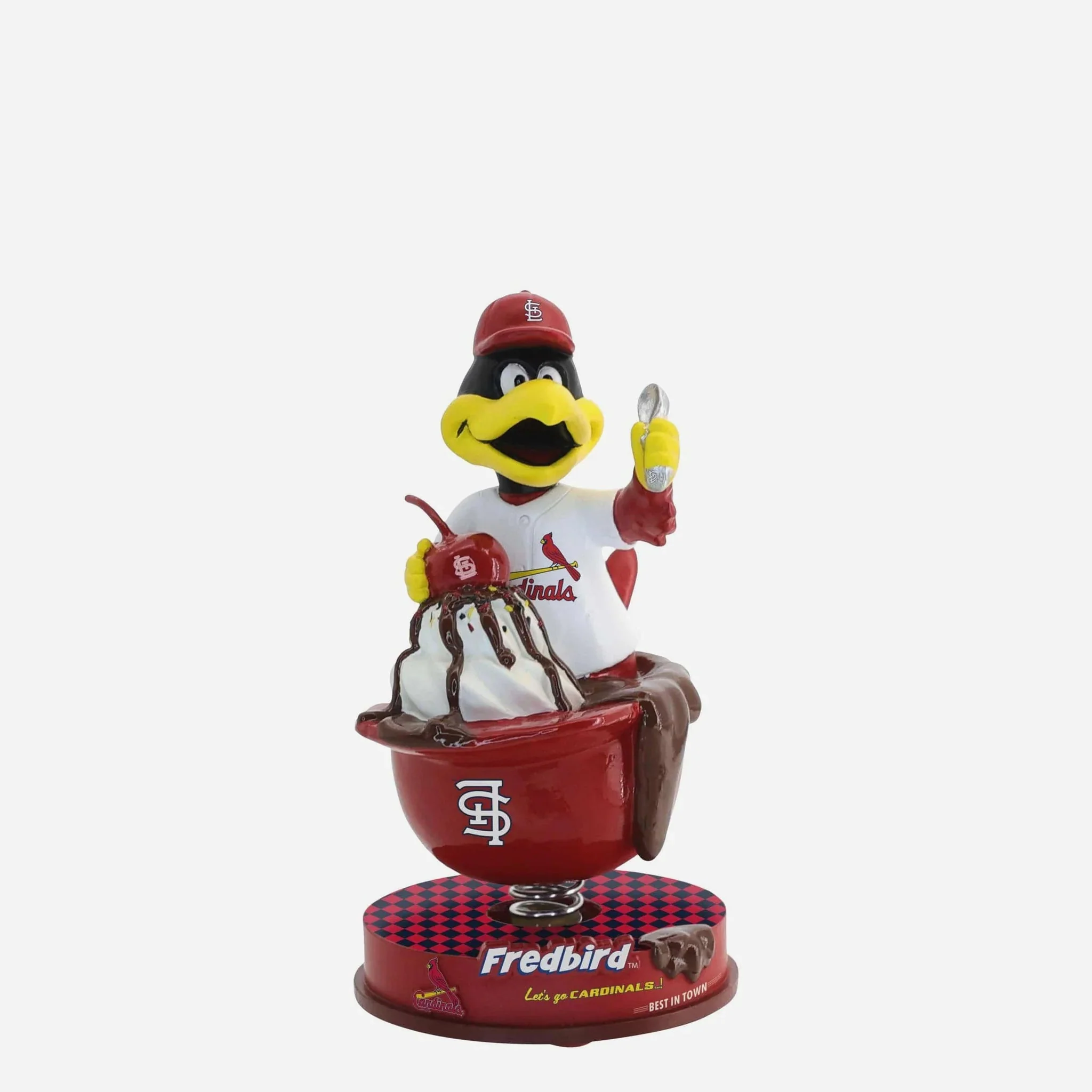 Fredbird St. Louis Cardinals Ice Cream Helmet Mini MLB Bobblehead