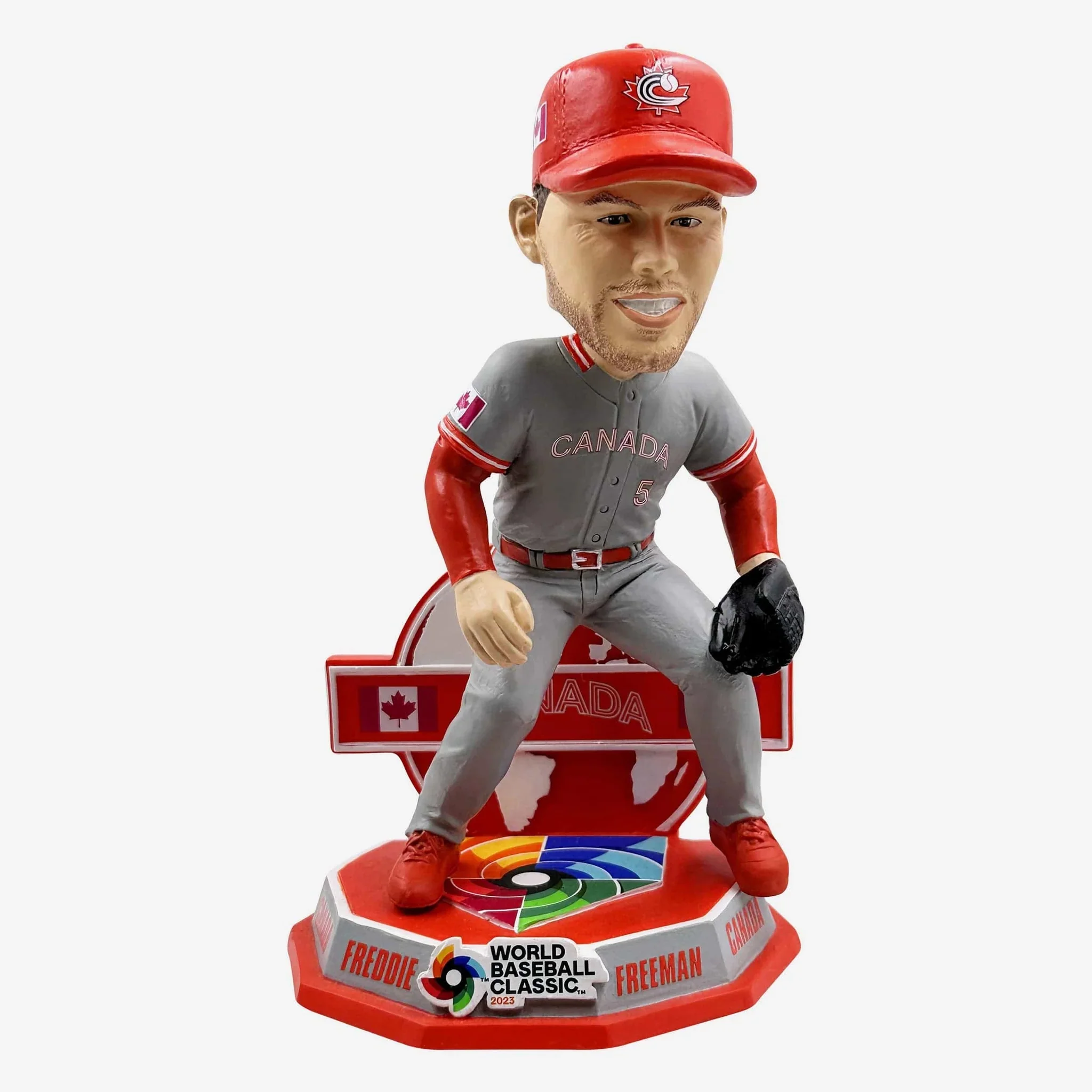 Freddie Freeman Team Canada WBC World Baseball Classic Away Jersey WBC Bobblehead